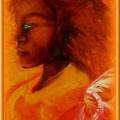 détail du triptyque : la trinité des anges.